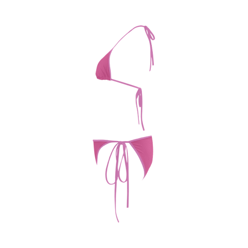 Raspberry Rose Color Accent Custom Bikini Swimsuit