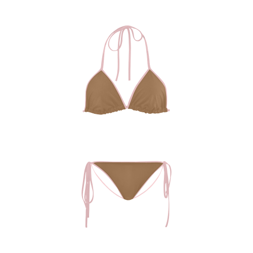 Brown Sugar Color Accent Custom Bikini Swimsuit