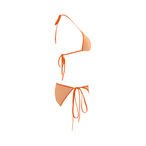 Pumpkin Color Accent Custom Bikini Swimsuit