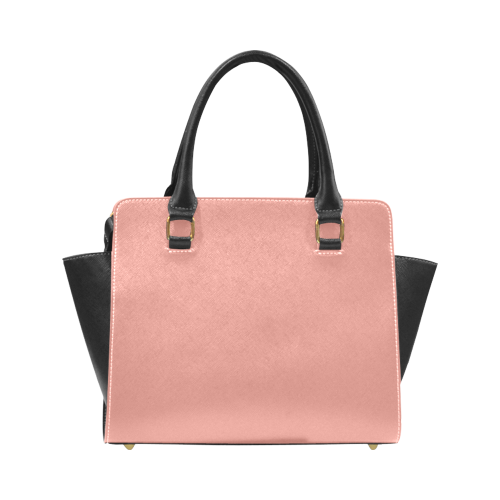 Terra Cotta Color Accent Rivet Shoulder Handbag (Model 1645)