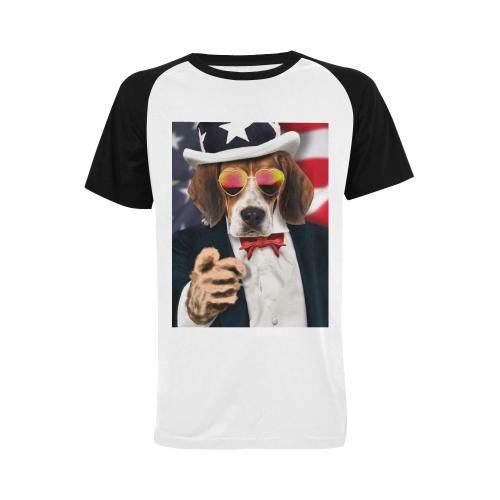 Dog Men's Raglan T-shirt (USA Size) (Model T11)