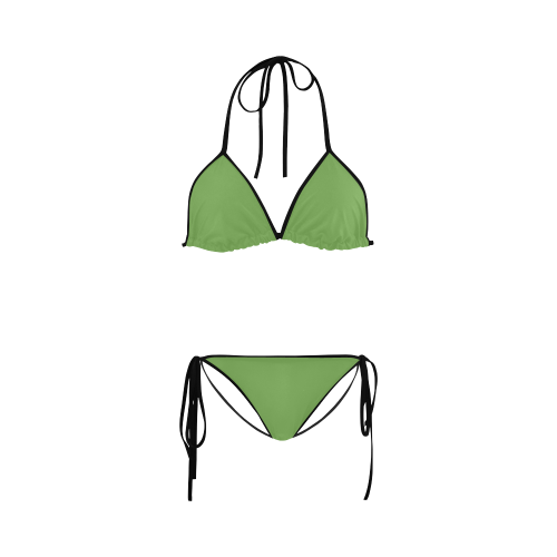 Kiwi Color Accent Custom Bikini Swimsuit