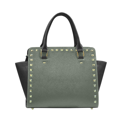 Duffel Bag Color Accent Rivet Shoulder Handbag (Model 1645)