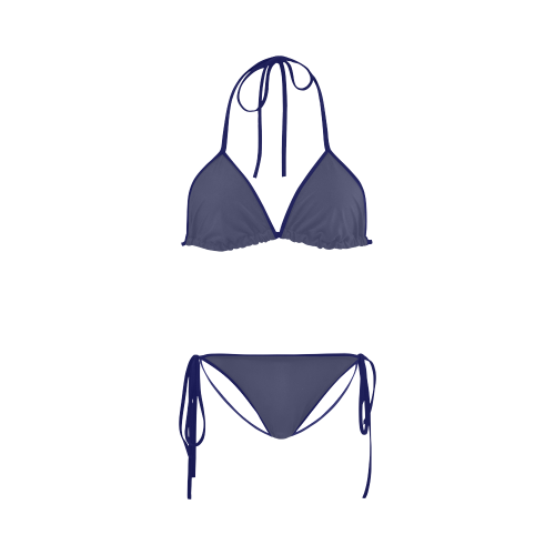 Deep Cobalt Color Accent Custom Bikini Swimsuit