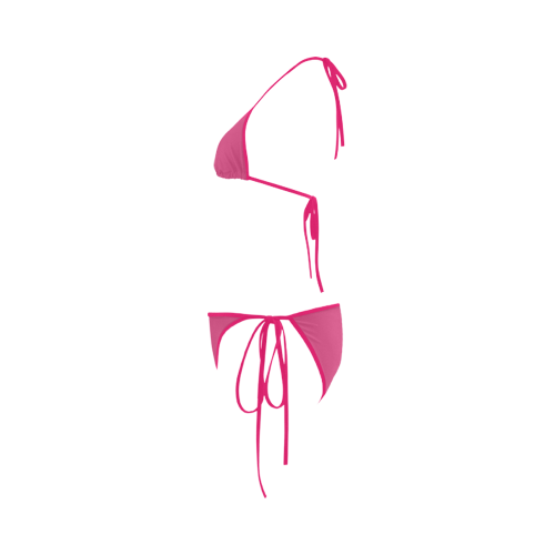 Magenta Color Accent Custom Bikini Swimsuit