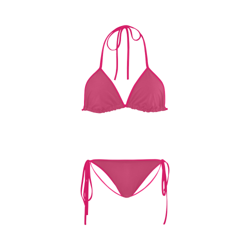 Raspberry Sorbet Color Accent Custom Bikini Swimsuit