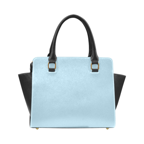Aquamarine Color Accent Rivet Shoulder Handbag (Model 1645)