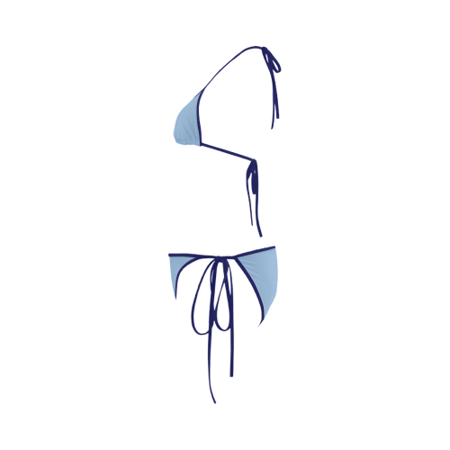 Placid Blue Color Accent Custom Bikini Swimsuit