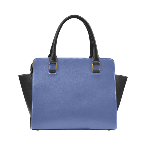 Deep Ultramarine Color Accent Rivet Shoulder Handbag (Model 1645)