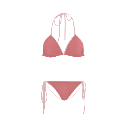 Tea Rose Color Accent Custom Bikini Swimsuit