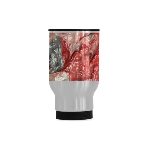 strange abstract 3 Travel Mug (Silver) (14 Oz)