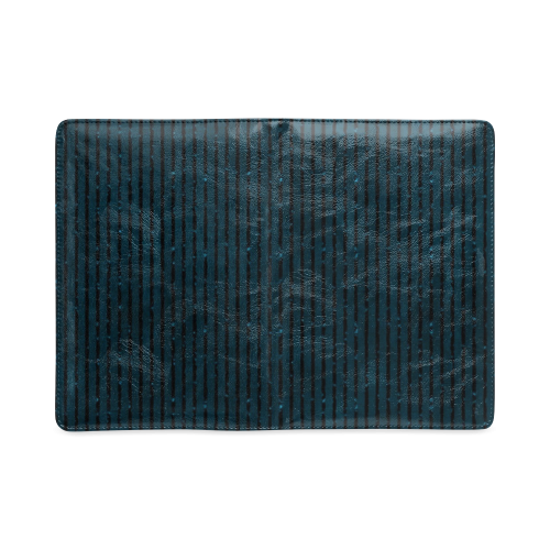 Turquoise Glitter Stripe Custom NoteBook A5