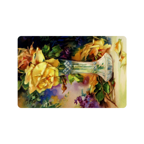 Vintage Vase and Yellow Roses