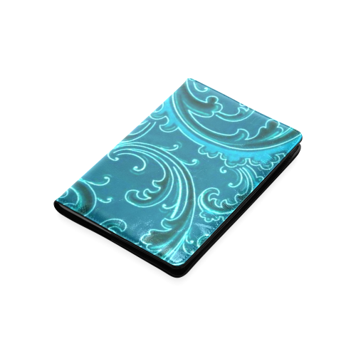 Vintage Swirls Curlicue Teal Turquoise Peacock Custom NoteBook A5