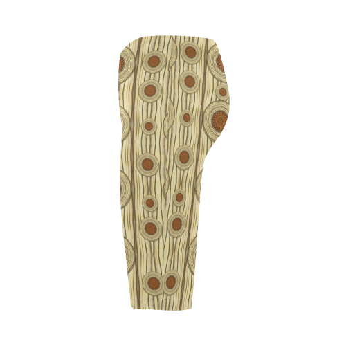 Decorative wood Hestia Cropped Leggings (Model L03)