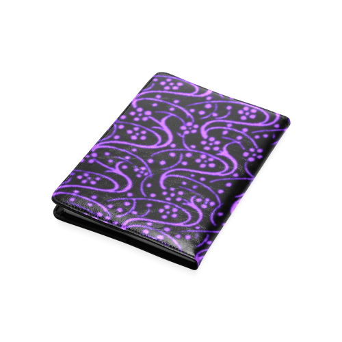 Vintage Swirl Floral Purple Black Custom NoteBook A5