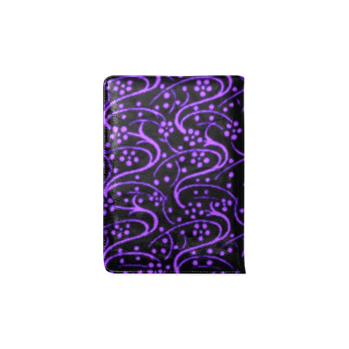 Vintage Swirl Floral Purple Black Custom NoteBook A5