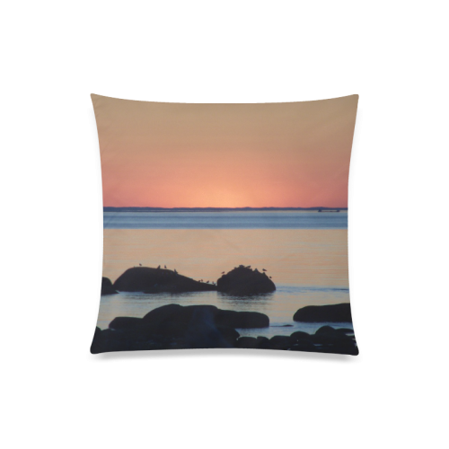 Dusk on the Sea Custom Zippered Pillow Case 20"x20"(Twin Sides)