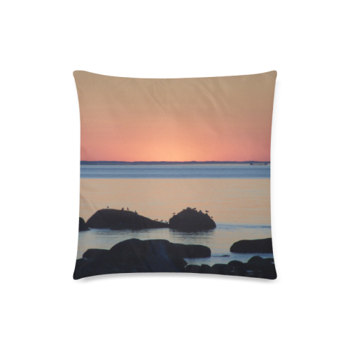 Dusk on the Sea Custom Zippered Pillow Case 18"x18" (one side)