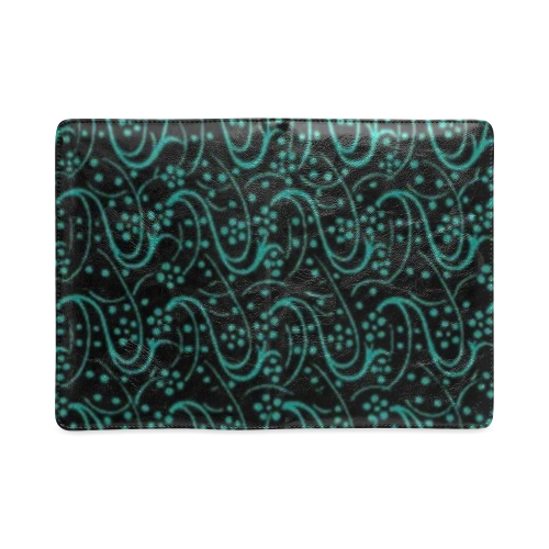 Vintage Swirl Floral Turquoise Black Custom NoteBook A5