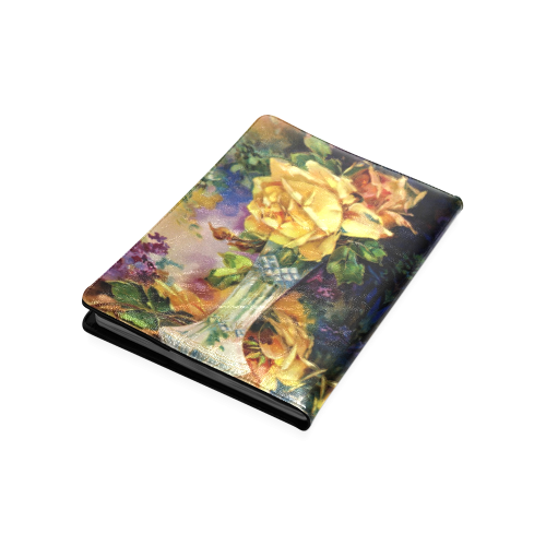 Vintage Vase and Yellow Roses Custom NoteBook B5