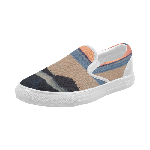 Dusk on the Sea Women's Slip-on Canvas Shoes (Model 019)