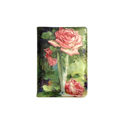 Vintage Vase and Pink Roses Custom NoteBook A5