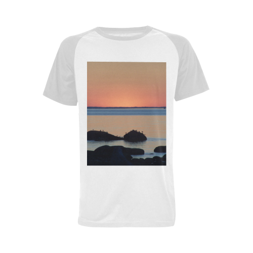 Dusk on the Sea Men's Raglan T-shirt (USA Size) (Model T11)