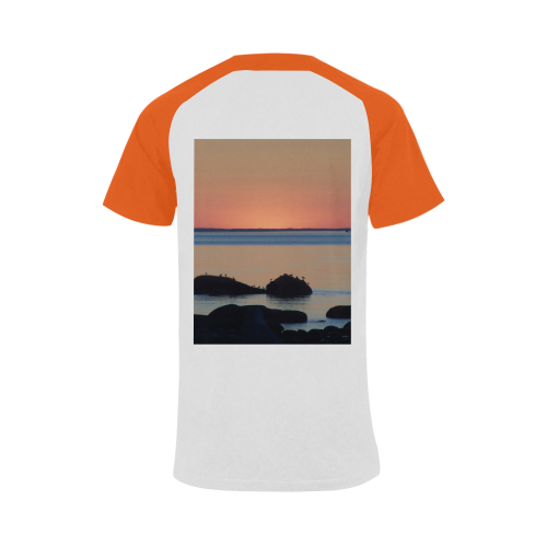 Dusk on the Sea Men's Raglan T-shirt (USA Size) (Model T11)