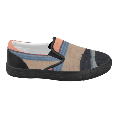 Dusk on the Sea Women's Slip-on Canvas Shoes (Model 019)