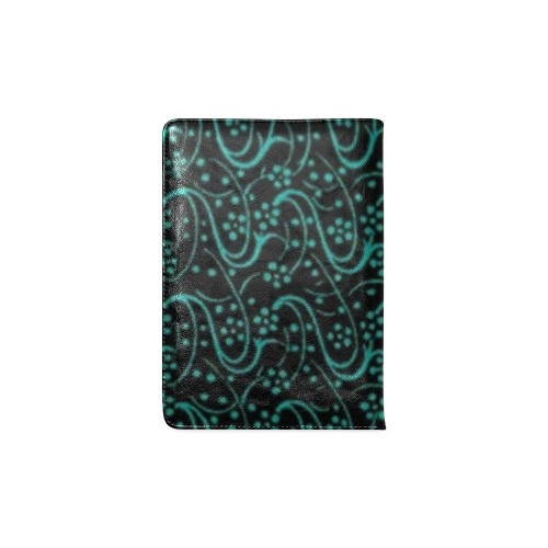Vintage Swirl Floral Turquoise Black Custom NoteBook A5