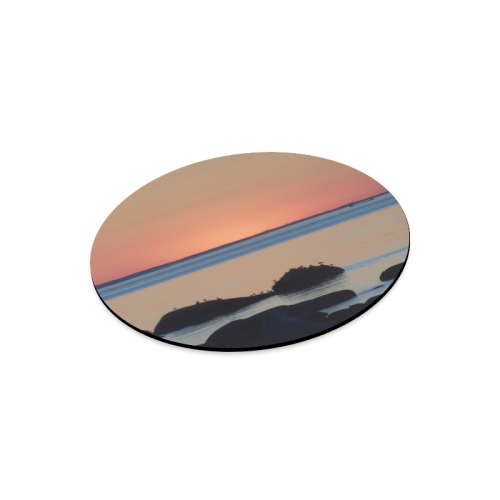 Dusk on the Sea Round Mousepad