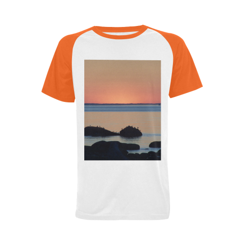 Dusk on the Sea Men's Raglan T-shirt (USA Size) (Model T11)