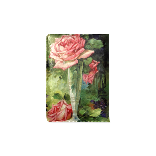 Vintage Vase and Pink Roses Custom NoteBook A5