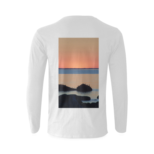 Dusk on the Sea Sunny Men's T-shirt (long-sleeve) (Model T08)