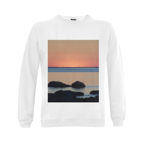 Dusk on the Sea Gildan Crewneck Sweatshirt(NEW) (Model H01)