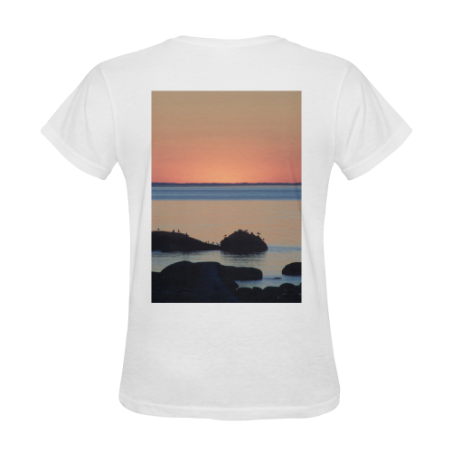 Dusk on the Sea Sunny Women's T-shirt (Model T05)