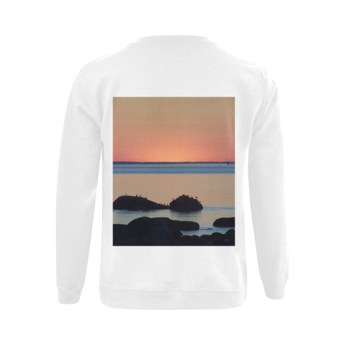 Dusk on the Sea Gildan Crewneck Sweatshirt(NEW) (Model H01)