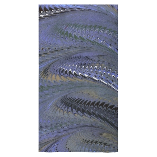 Retro Marbleized Waves Periwinkle Blue Bath Towel 30"x56"
