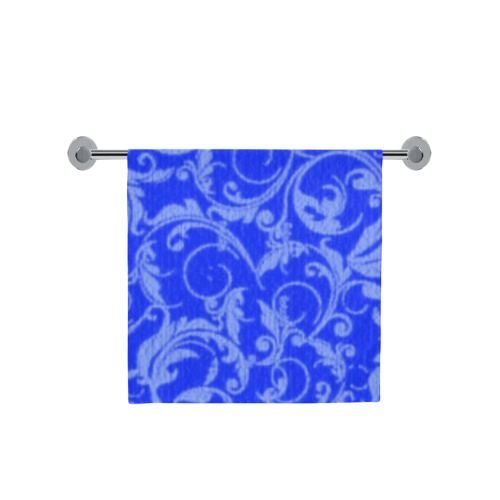 Vintage Swirls Sapphire Blue Bath Towel 30"x56"