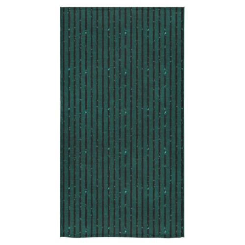Teal Glitter Stripe Bath Towel 30"x56"