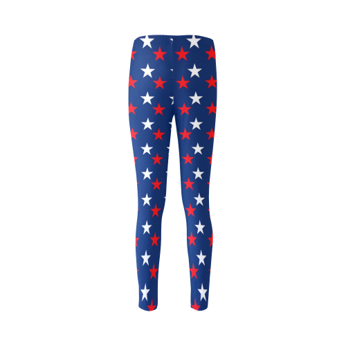 STARS RED AND WHITE Cassandra Women's Leggings (Model L01)