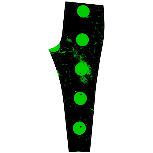 abstract polka dots green Cassandra Women's Leggings (Model L01)