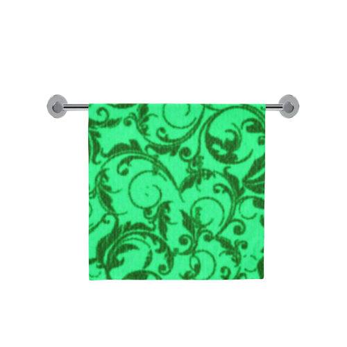 Vintage Swirls Green Bath Towel 30"x56"