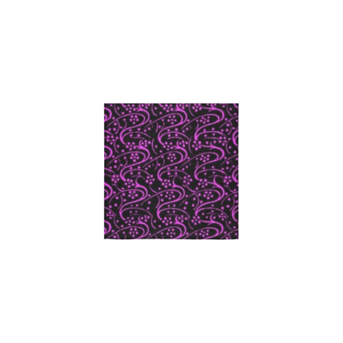 Vintage Floral Purple Amethyst Black Square Towel 13“x13”