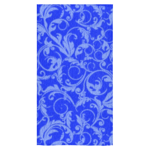 Vintage Swirls Sapphire Blue Bath Towel 30"x56"