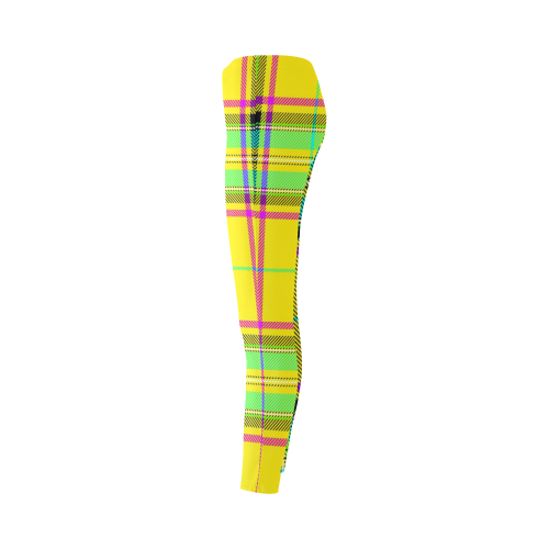 TARTAN-YELLOW Cassandra Women's Leggings (Model L01)