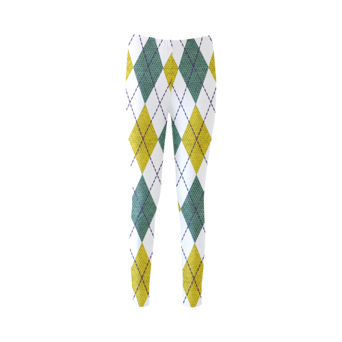 ARGYLE GOLD AND GREEN Cassandra Women's Leggings (Model L01)