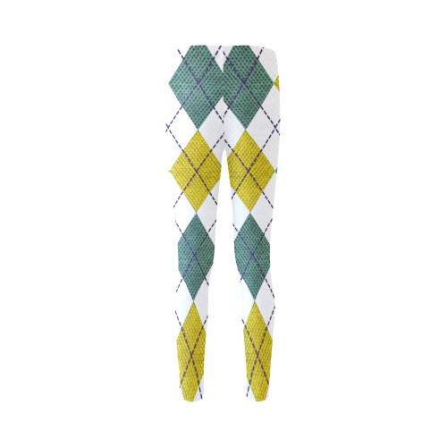 ARGYLE GOLD AND GREEN Cassandra Women's Leggings (Model L01)