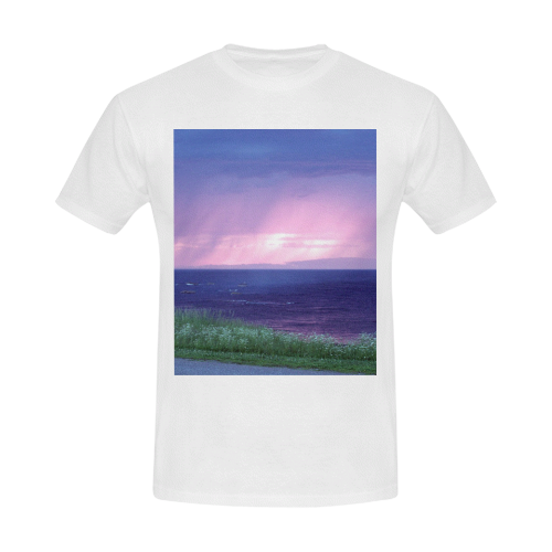Purple Rain Men's Slim Fit T-shirt (Model T13)